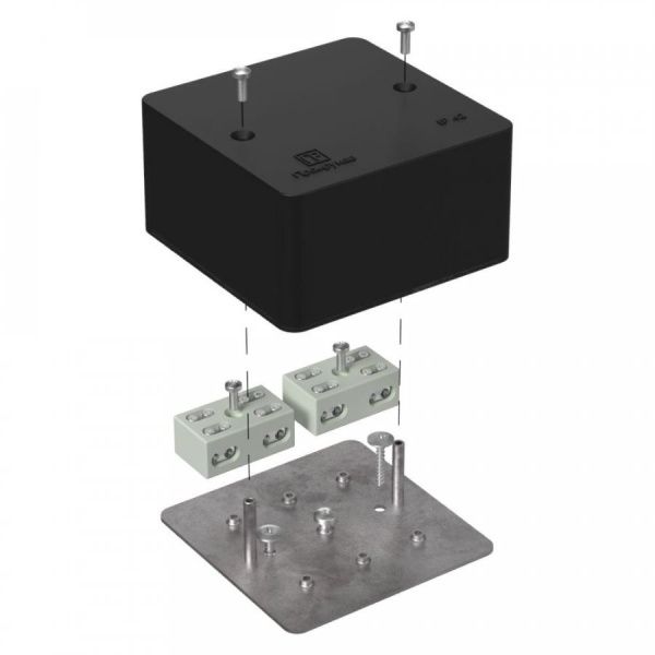 Коробка огнестойкая разветвительная для кабель-канала 40-0460-FR6.0-4-4-Р Е15-Е60 RAL9005 85х85х45 (44 шт/кор)
