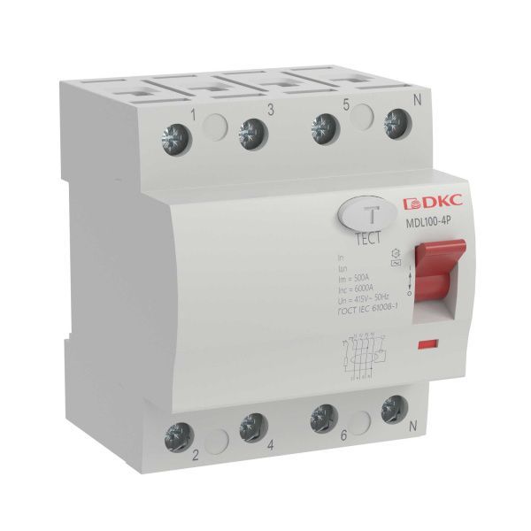 Устройство защитного отключения УЗО ВДТ YON MAX MDL100, 4P, 100mA, 25A, тип АC