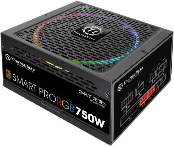 Блок питания Thermaltake PS-SPR-0750FPCBEU-R, SMART PRO/Fully Modular/750W/ATX 2.3 & EPS 2.92/A-PFC/14cm RGB Fan/EU/80Plus Bronze RTL