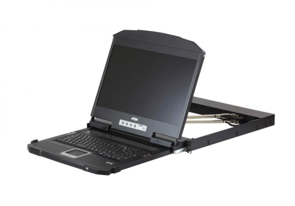 ATEN 18.5" Ultra Short Depth Dual Rail WideScreen LCD Console (USB, HDMI / DVI / VGA, 1920x1080)