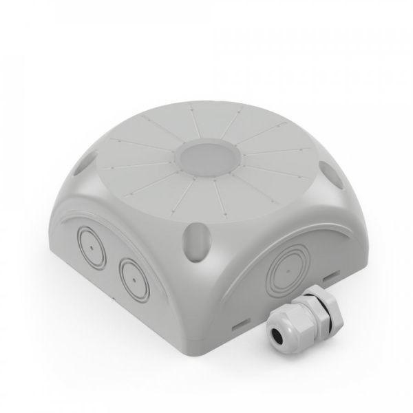 Коробка распределительная 60-0500-КВ для видеокамер двухкомпонентная безгалогенная (HF) серая 100х100х50 с кабельным вводом