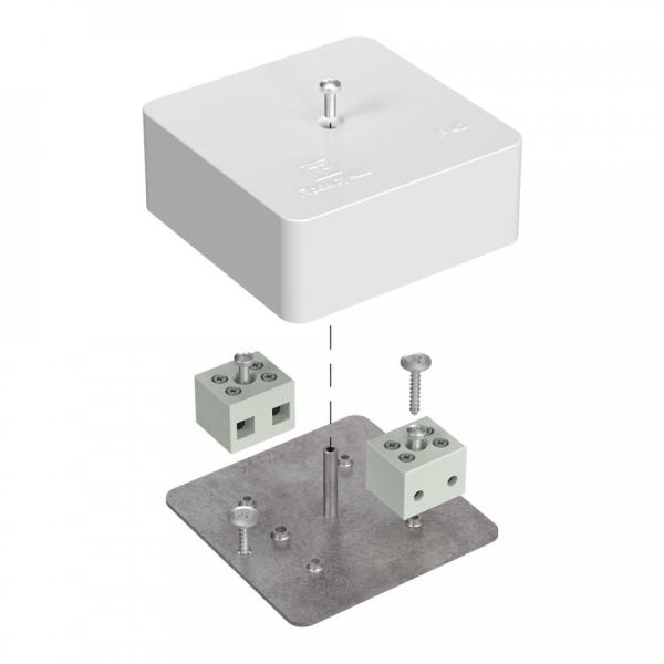 Коробка огнестойкая для кабель-канала 40-0450-FR6.0-4 Е15-Е60 (латунь) RAL9003 75х75х30 (87 шт/кор)