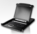 ATEN 19" 8-Port PS/2-USB VGA Single Rail LCD KVM Switch