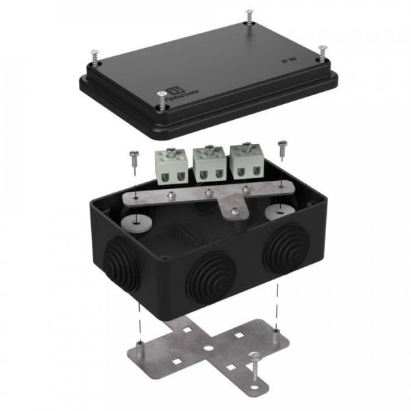 Коробка огнестойкая для о/п 40-0340-FR1.5-6 Е15-Е120 RAL9005 120х80х50 (20 шт/кор)