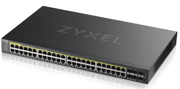 L2 коммутатор PoE+ Zyxel NebulaFlex Pro GS2220-50HP, rack 19", 44xGE PoE+, 4xCombo (SFP/RJ-45 PoE+), 2xSFP, бюджет PoE 375 Вт