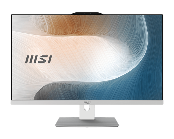 MSI Modern AM272P 1M AiO 27" FHD (1920x1080)IPS AG Non-touch, Core i7-150U (1.8GHz), 16GB DDR5(2x8GB),512GB SSD M.2,Intel UHD,WiFi,BT,camera,WirelessKB&mouse Eng/Rus,NoOS,1y w-ty,White