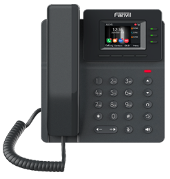 Fanvil V60P, 4 SIP-акк., 2,4", 320x240 Цвет. экран, POE, БП в комп., 2x100 Mbps