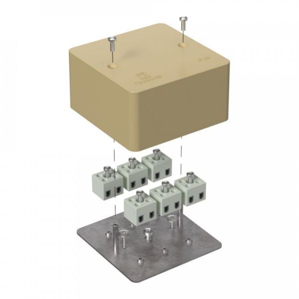 Коробка огнестойкая для кабель-канала 40-0460-FR2.5-12 Е15-Е120 RAL1001 85х85х45 (44 шт/кор)