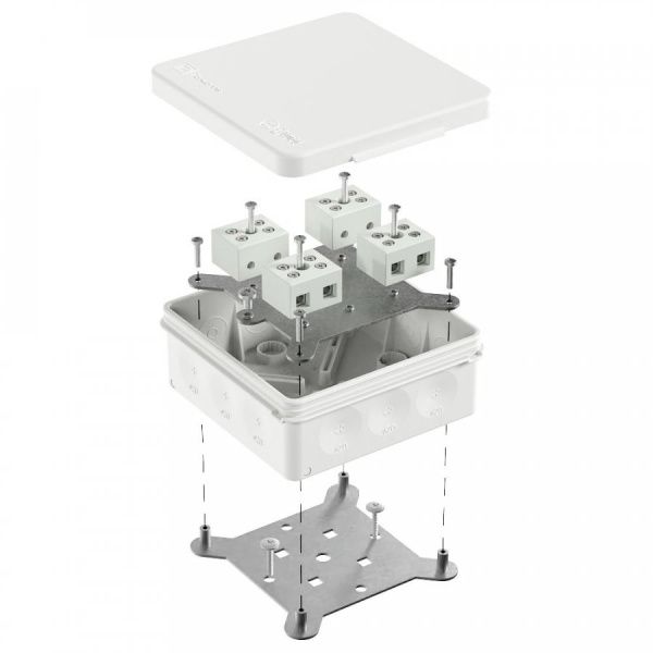 Коробка огнестойкая для о/п двухкомпонентная 60-0303-FR10.0-8 Е15-Е120 RAL9003 100х100х40 (16 шт/кор)