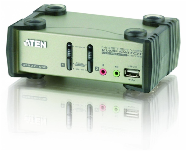 ATEN 2-Port PS/2-USB VGA/Audio KVMP™ Switch with OSD