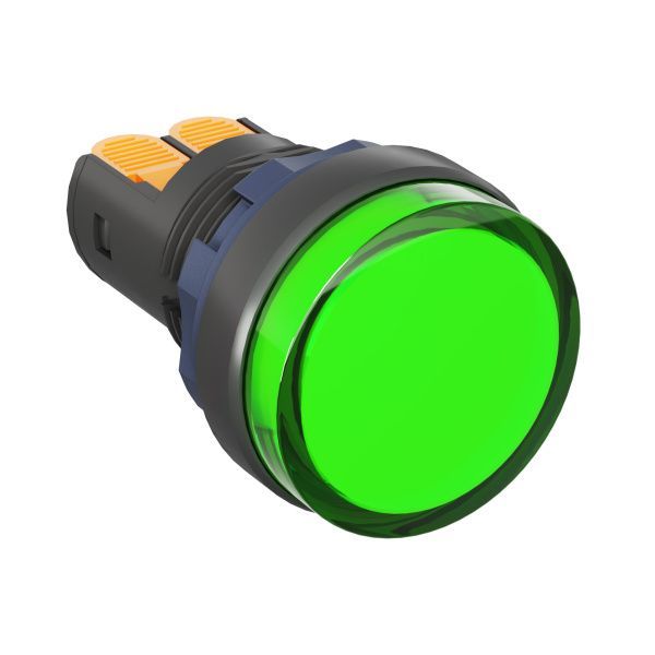 Сигнальный индикатор со встроенным диодом 220В, зеленый, зажим Plug-In