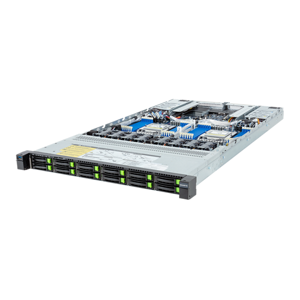 Gigabyte Server Platform R183-Z94 Rev.3x / 1U / 2xAMD (9004/9005) / 2xHS / 24xDIMM / 12xSFF NVME/SAS/SATA + 3xM.2 PCIe Gen3 / 2x1GbE / 2xOCP 3.0 / 2xFHHL / 2x1600W / Rails