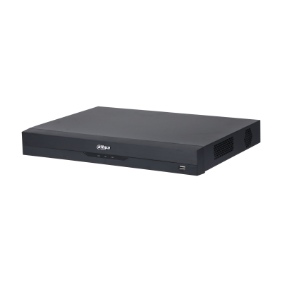 DAHUA 8-канальный IP-видеорегистратор 4K, H.265+ и ИИ Входящий поток до 384Мбит/с; сжатие: H.265+, H.265, H.264+, H.264, MJPEG; разрешение записи до 32Мп; накопители: 2 SATA III до 20Тбайт; воспроизве