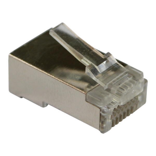 Коннектор RJ45 тип EZ, 8P8C, STP, Cat.5e, универсальный, покрытие 50 микрон,100 шт.