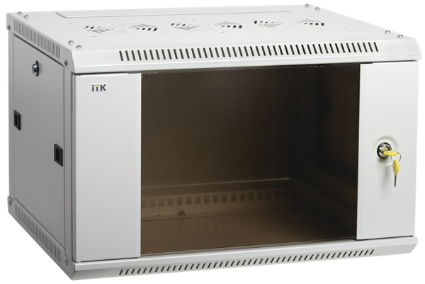 ITK Шкаф LINEA W 12U 600x450 мм дверь стекло, RAL7035