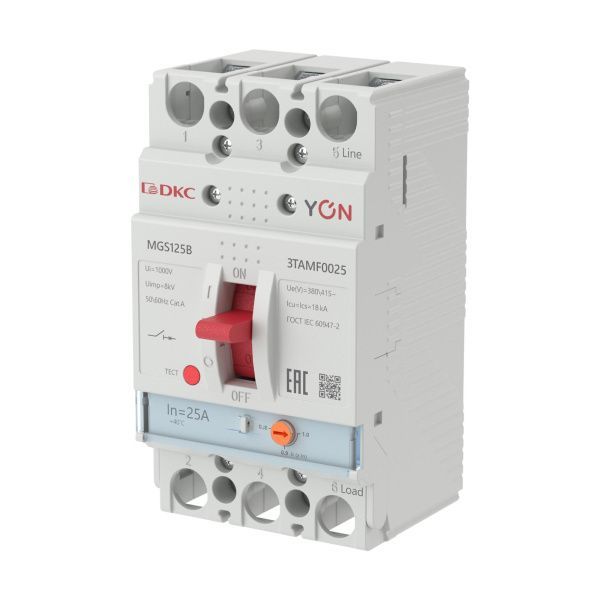 Авт. выкл. YON MGS125 3P 20-25A 18kA