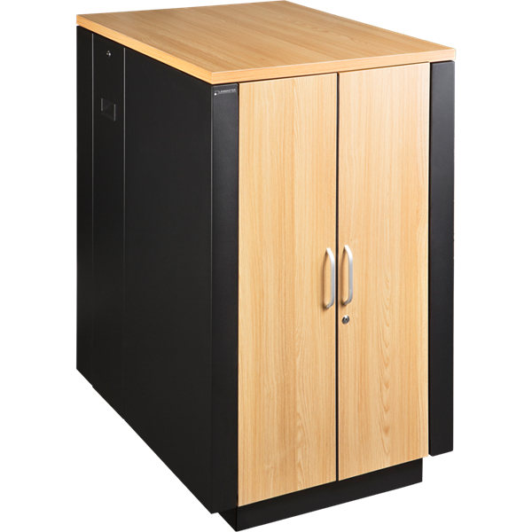 Шкаф LANMASTER SOUNDPROOF звукоизолированный 24U 750x1130 мм, отделка под дерево, цвет лиственница