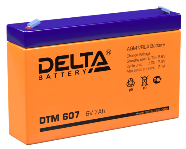 Delta Аккумуляторная батарея для ИБП DTM 607 (6V/7Ah)
