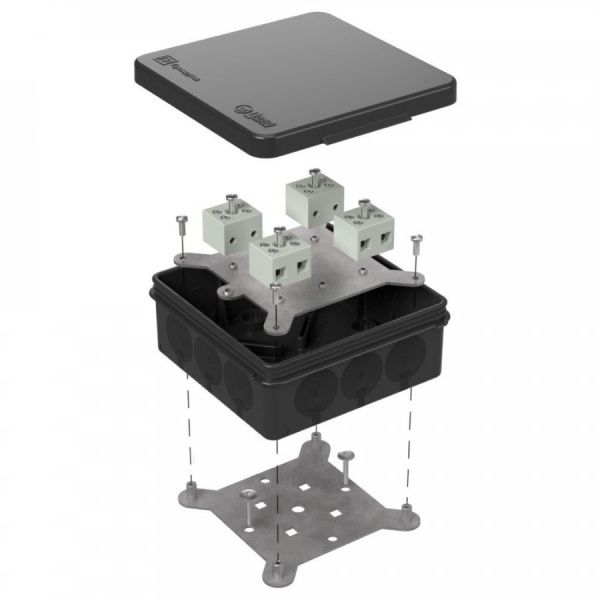 Коробка огнестойкая для о/п двухкомпонентная 60-0303-FR6.0-8 Е15-Е120 RAL9005 100х100х40 (16 шт/кор)