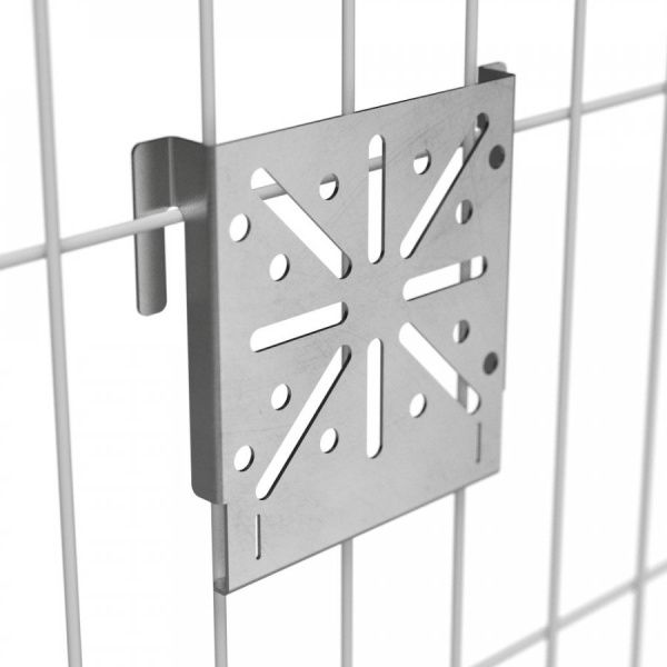 Монтажная пластина на 3Д-забор для крепления ЭМК AISI 304