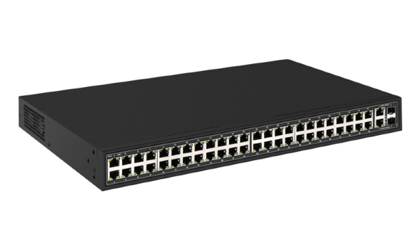 OSNOVO SW-64822(700W) PoE коммутатор Fast Ethernet на 48 x RJ45 + 2 x GE Combo uplink портов. Порты: 4 x FE (10/100Base-T) с PoE (до 60W, A+B) + 44 x FE (10/100Base-T) с PoE (до 30W), 2 x GE Combo Upl