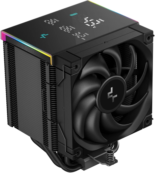 DEEPCOOL AK500 DIGITAL PRO LGA20XX/1700/1200/115X/AM5/AM4 (9шт/кор, TDP 240W, PWM, Fan 120mm, 5 тепл. трубок, ARGB, черный) RET