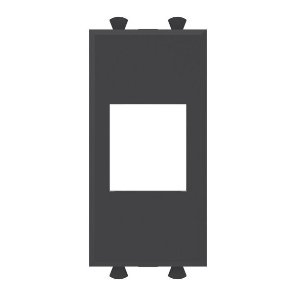 Адаптер без шторки для Keystone, Avanti, черный матовый, 1 модуль