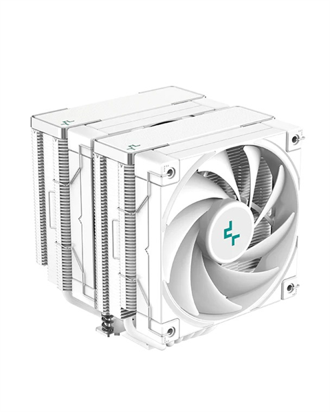 DEEPCOOL AK620 WH LGA20XX/1700/1200/115X/AM5/AM4 (8шт/кор, TDP 260W, PWM, DUAL Fan 120mm, 6 тепл. трубок, белый) RET