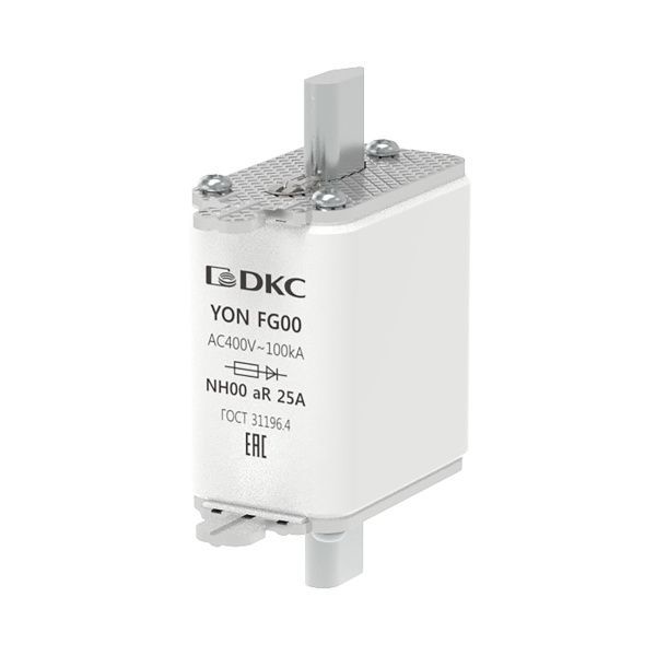 Предохранитель YON ножевого типа FG00 25А 400V характеристика aR