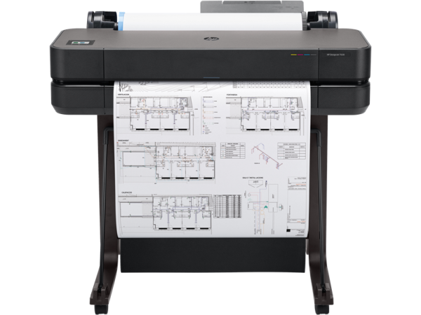 HP DesignJet T630 Printer (24",4color,2400x1200dpi,1Gb,30spp(A1),USB/GigEth/Wi-Fi,stand,mediabin,rollfeed,sheetfeed,tray50(A3/A4), autocutter,GL/2,RTL,repl. 5HB09A, 5ZY59A)