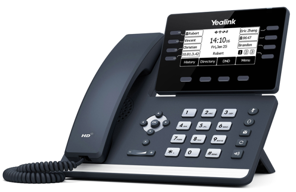 YEALINK SIP-T53, 12 аккаунтов,  3.7" LCD-экран 360х160,USB, GigE, без БП, шт