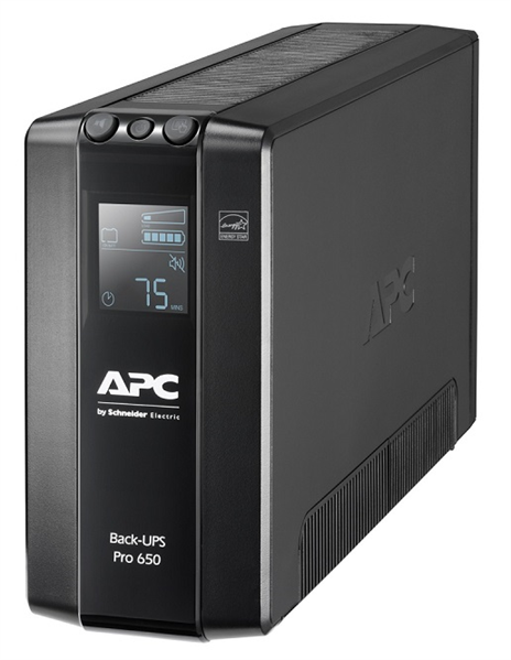 APC Back-UPS Pro BR 650VA/390W, 6xC13 Outlets(6 batt.), AVR, LCD, Data/DSL protect, 10/100 Base-T, USB, PCh, user repl. batt., 1 year warranty