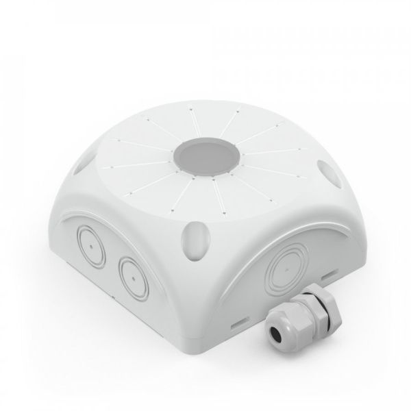 Коробка распределительная 60-0500-9003-КВ для видеокамер двухкомпонентная безгалогенная (HF) белая 100х100х50 с кабельным вводом