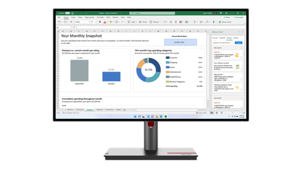 Lenovo ThinkVision P27h-30 27" QHD (2560x1440) IPS, 4ms, 350cd, 1000:1, 1x HDMI 2.1 TMDS, 1x DP 1.4, 1x DP 1.4 Out, 1x USB-C 3.2 Gen 1, 1x RJ45, Tilt, Swivel, Pivot, Height Adjust Stand, 1Y