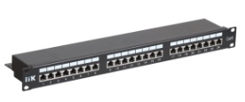 ITK 1U патч-панель кат.6 STP, 24 порта (Dual), с кабельным органайзером