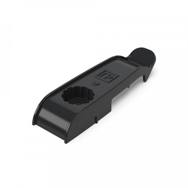 Держатель плоского кабеля односторонний для прямого монтажа на 2 места в гофроящике чёрный (1200 шт/кор)