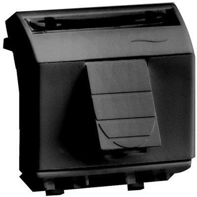 Компьютерная розетка RJ45 кат.6, 8P8C, Brava, черная, 2мод