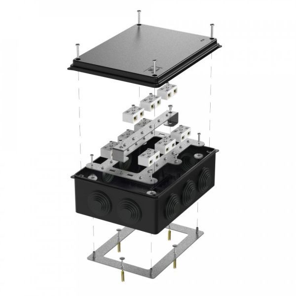 Коробка огнестойкая для о/п 40-0320-FR6.0-4-18-Р Е15-Е60 RAL9005 200х150х75 (5 шт/кор)