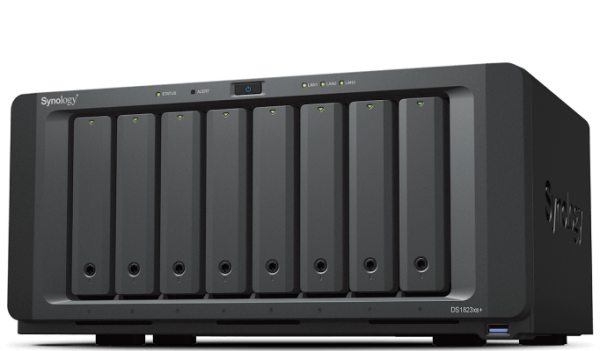 Synology QC 3,35GhzCPU/8Gb(32)/RAID0,1,10,5,6/upto 8HP HDD SATA(3.5', 2.5')upto18 (2xDX517)+2xM.2 slot/3xUSB3.2/2eSATA/2xGbE(+1Expslot)/1x10GbGbE/iSCSI/2xIPcam(upto75)/1xPS/1YW Synology QC 3,35GhzCPU/8Gb(32)/RAID0,1,10,5,6/upto 8HP HDD SATA(3.5', 2.5')upto18 (2xDX517)+2xM.2 slot/3xUSB3.2/2eSATA/2xGbE(+1Expslot)/1x10GbGbE/iSCSI/2xIPcam(upto75)/1xPS/1YW