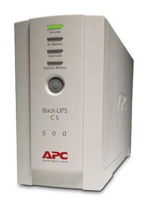 APC Back-UPS CS 500VA/300W, 230V, 4xC13 outlets (1 Surge & 3 batt.), Data/DSL protection, USB, PCh, user repl. batt., 1 year warranty