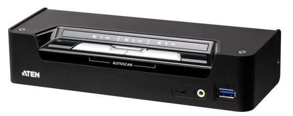 ATEN 3-Port USB-C DisplayPort KVMP Switch with PD +PSU