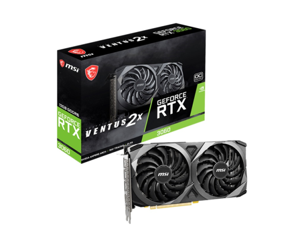 MSI RTX 3060 VENTUS 2X 12G OC//RTX 3060, HDMI, DP*3, 12G, D6