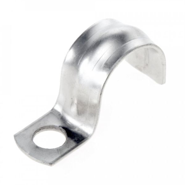 Скоба металлическая однолапковая СМО d25-26 мм отв. d 6,5 мм (100 шт/уп) Скоба металлическая однолапковая СМО d25-26 мм отв. d 6,5 мм (100 шт/уп)