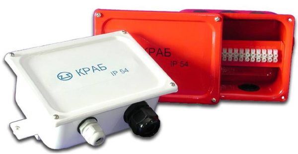 Коробка распределительная "КРАБ"- IP54 (полный комплект кабельных вводов)