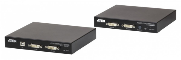 ATEN HDBaset2.0  USB 2.0 Dual DVI KVM EXTENDER W/EU ADP.