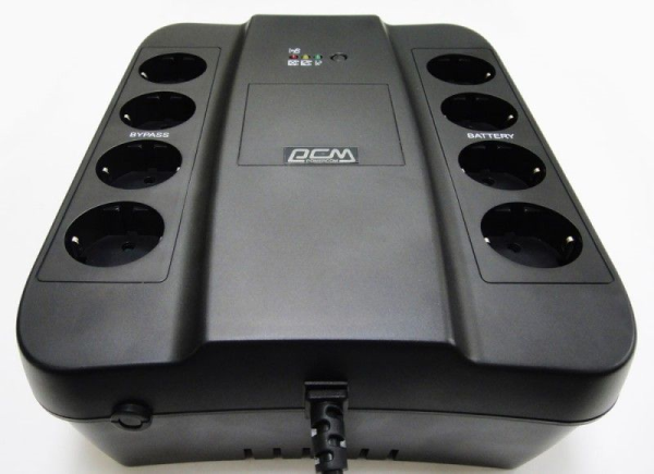 Powercom Back-UPS SPIDER, Line-Interactive, 650VA/390W, Tower, 8xSchuko outlets (4 surge & 4 batt), USB (688275)