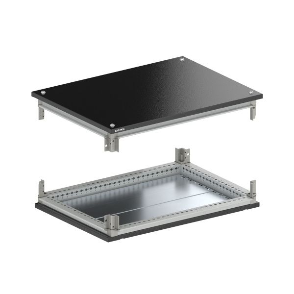 Крыша и основание RAL9005 с направляющими для корпусов CQE N, ШхГ 400х400 мм, комплект RAM block