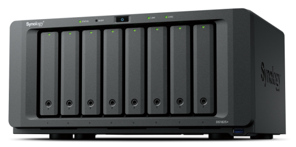 Synology QC 2,2GhzCPU/8Gb(32)/RAID0,1,10,5,6/8HP HDD SATA(3.5', 2.5')upto18 HDD (2xDX525)+2xM.2 slot/3xUSB3.2/2x2.5GbE(+1Expslot)/iSCSI/1xPS/1YW repl DS1821+