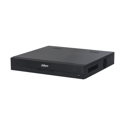 DAHUA 16-канальный IP-видеорегистратор 4K, H.265+ и ИИ Входящий поток до 256Мбит/с; сжатие: H.265+, H.265, H.264+, H.264, MJPEG; разрешение записи до 16Мп; накопители: 4 SATA III до 16Тбайт; воспроизв
