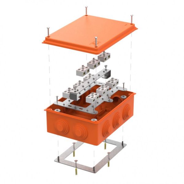 Коробка огнестойкая для о/п 40-0320-FR6.0-4-18-Р Е15-Е60 RAL2003 200х150х75 (5 шт/кор)